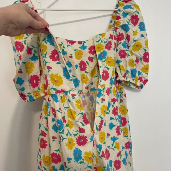 NEW NWT LCW CASUAL / LC WAIKIKI Square Neck Floral Balloon Sleeve Poplin Dress - Picture 14 of 15